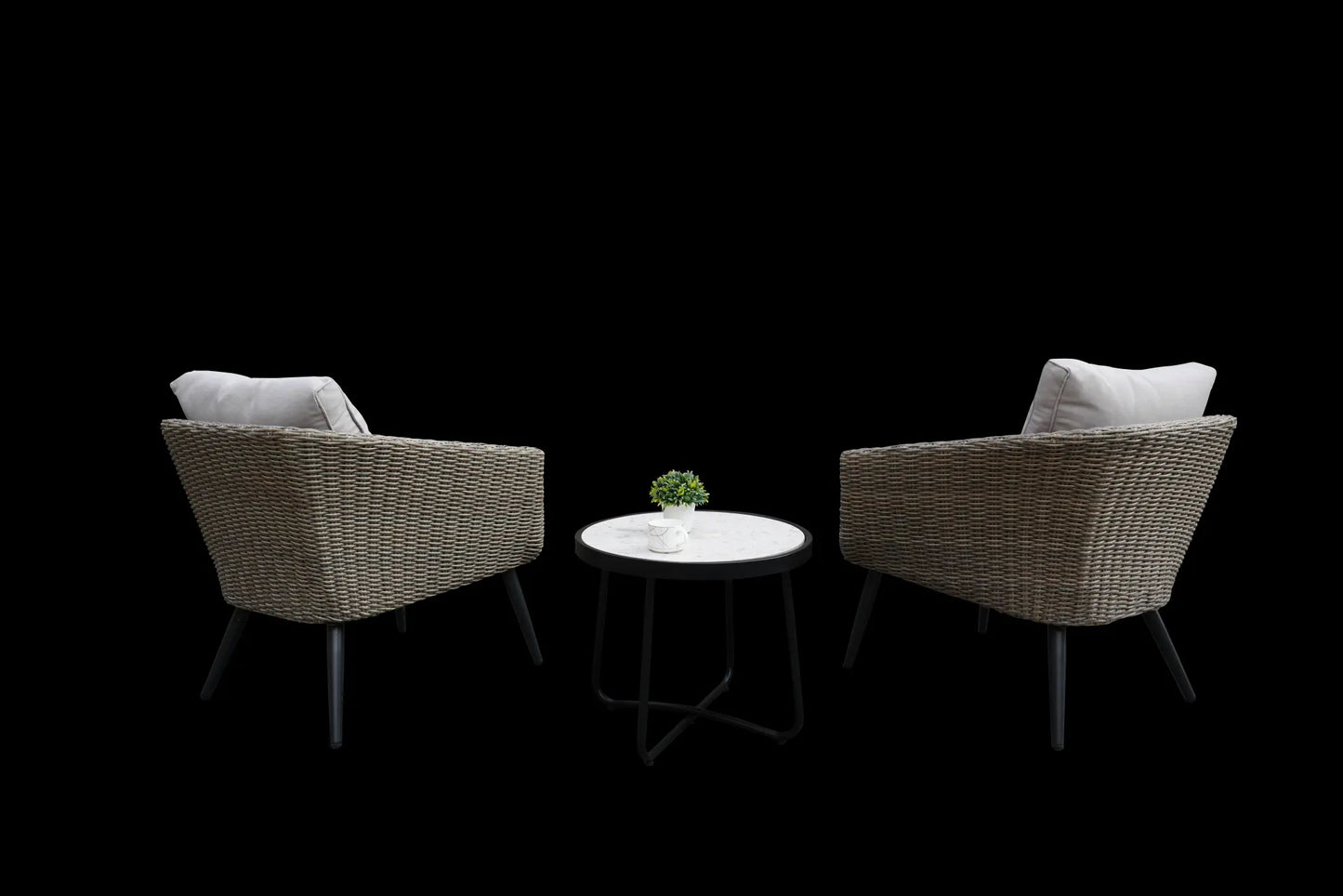 All-aluminum Rattan Table and Chair Set - Image #15