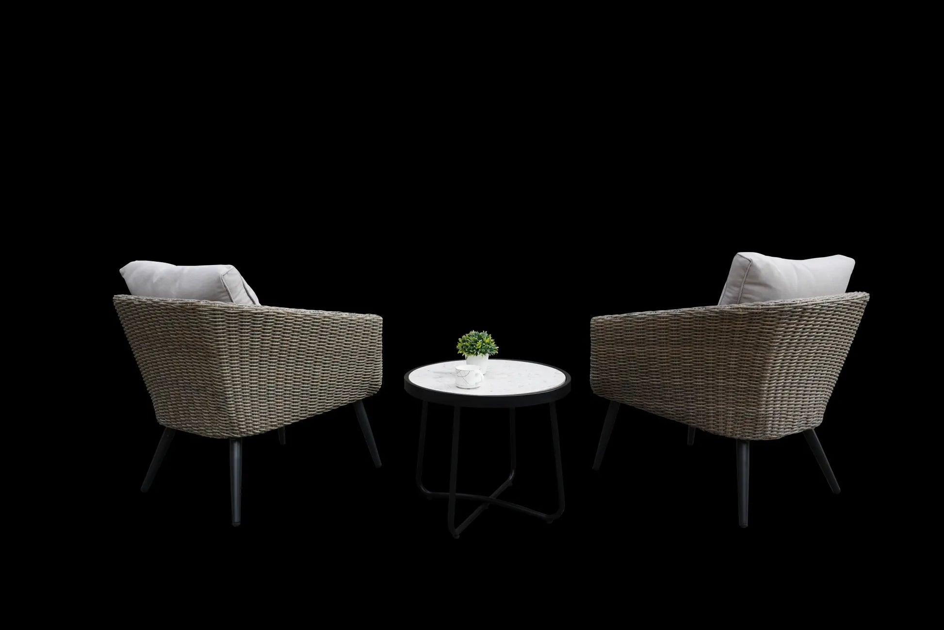 All-aluminum Rattan Table and Chair Set - Image #15