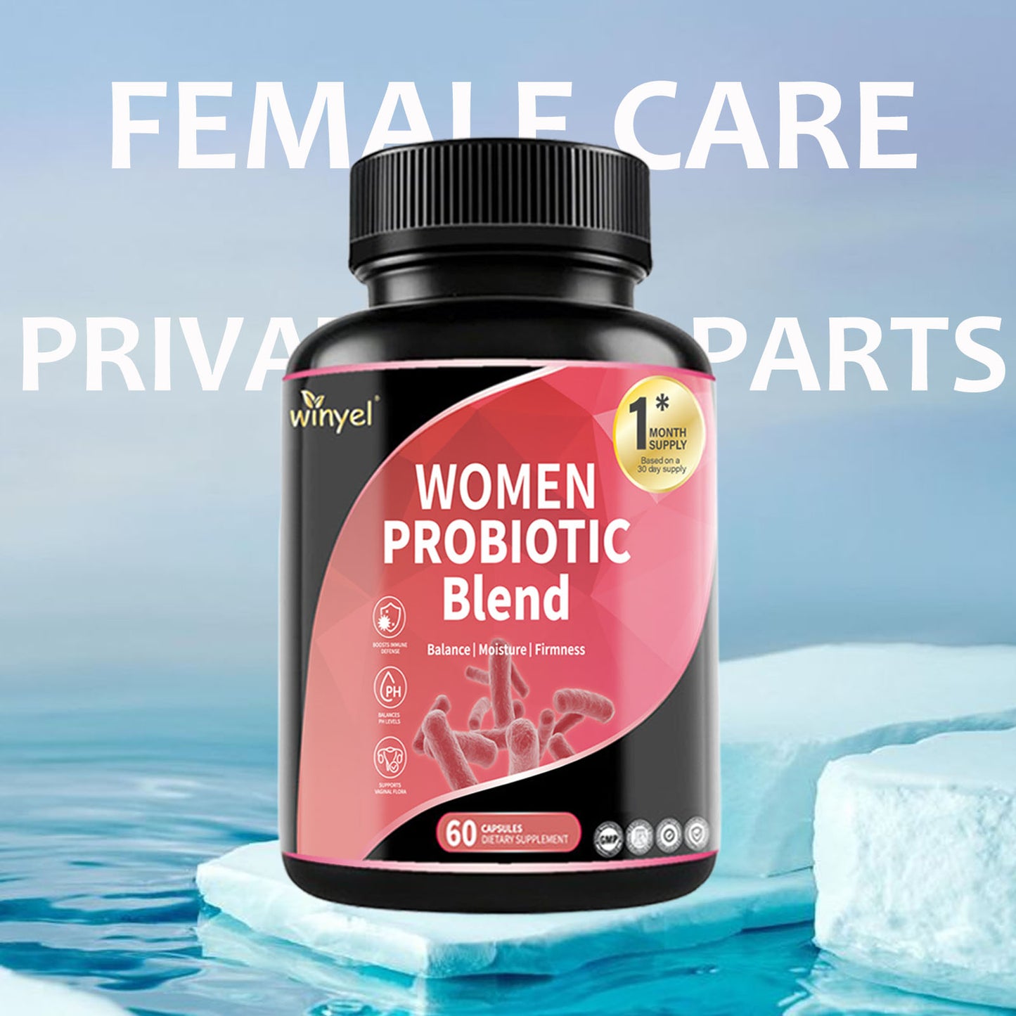 Women's Probiotics For Women PH Balance With Prebiotics, Lactobacillus Probiotic Blend And Herb Blend - Women's Health Supplement, 60 Count