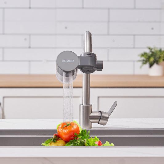 Faucet Mount Water Filter Sink Water Purifier For Kitchen Horizontal Gray