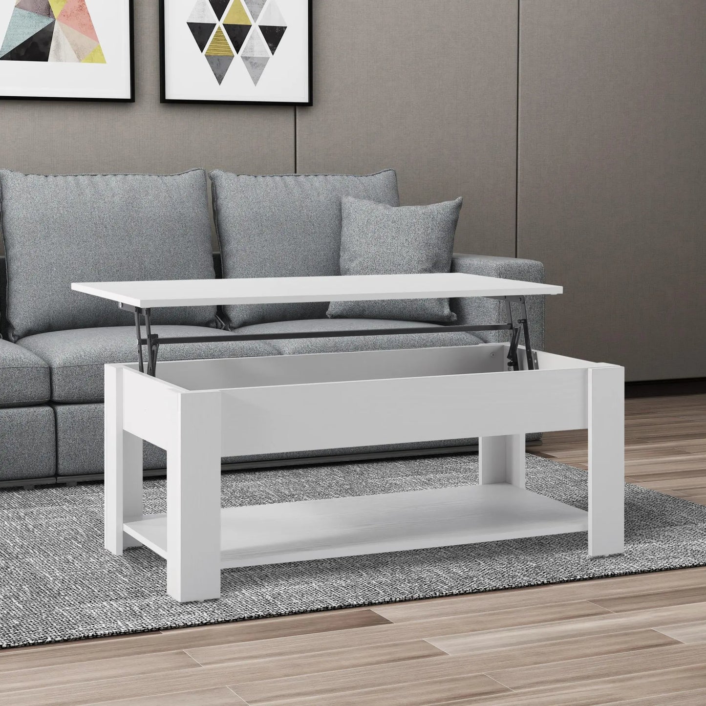 Lift Top Extendable  Coffee Table with Storage - Image #2