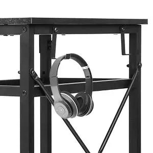 47.2" Computer Desk w/ 4 Storage Shelves & 4 Hooks, Large Desk Study Writing Table, Home Office Desk - Image #4