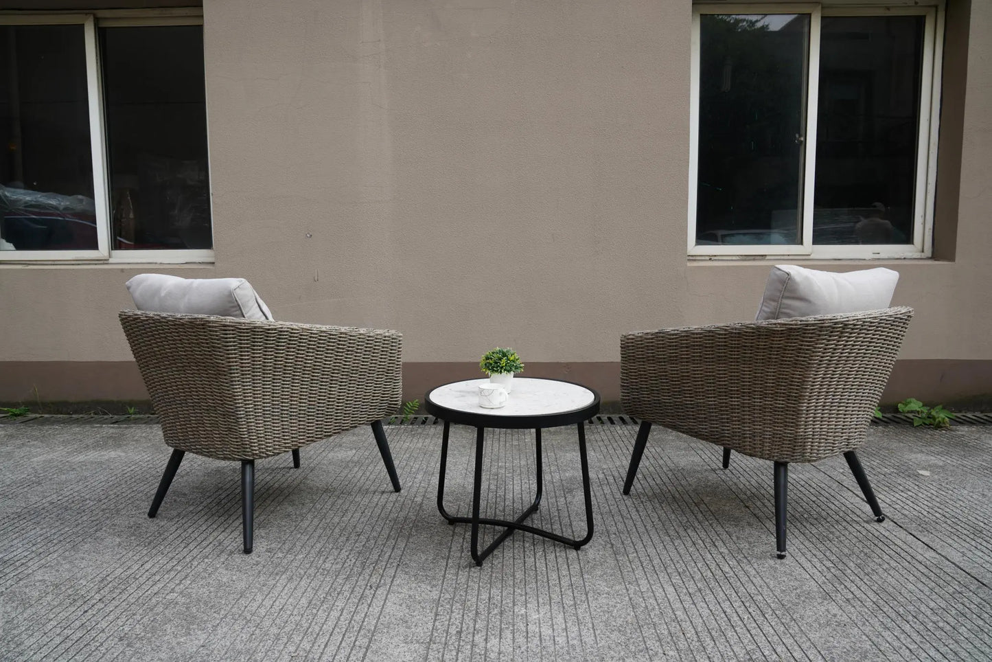 All-aluminum Rattan Table and Chair Set - Image #14