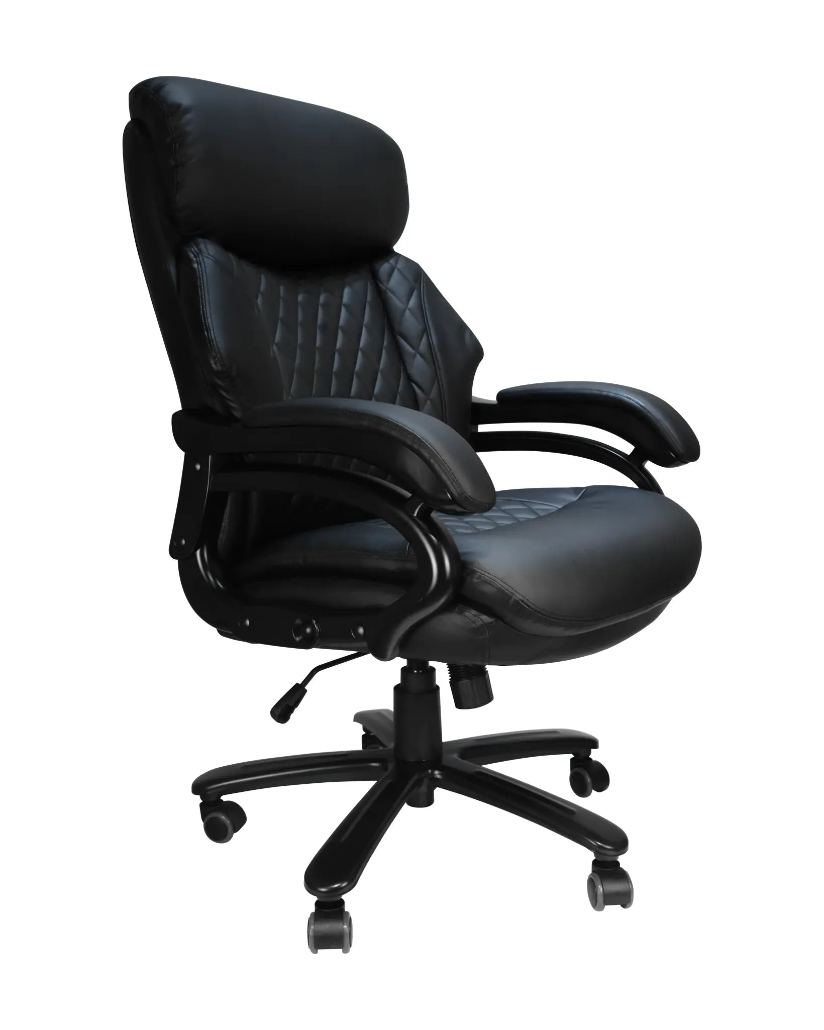 Office Desk Chair with High Quality PU Leather, Adjustable Height/Tilt, 360-Degree Swivel, 400LBS , Black - Image #1