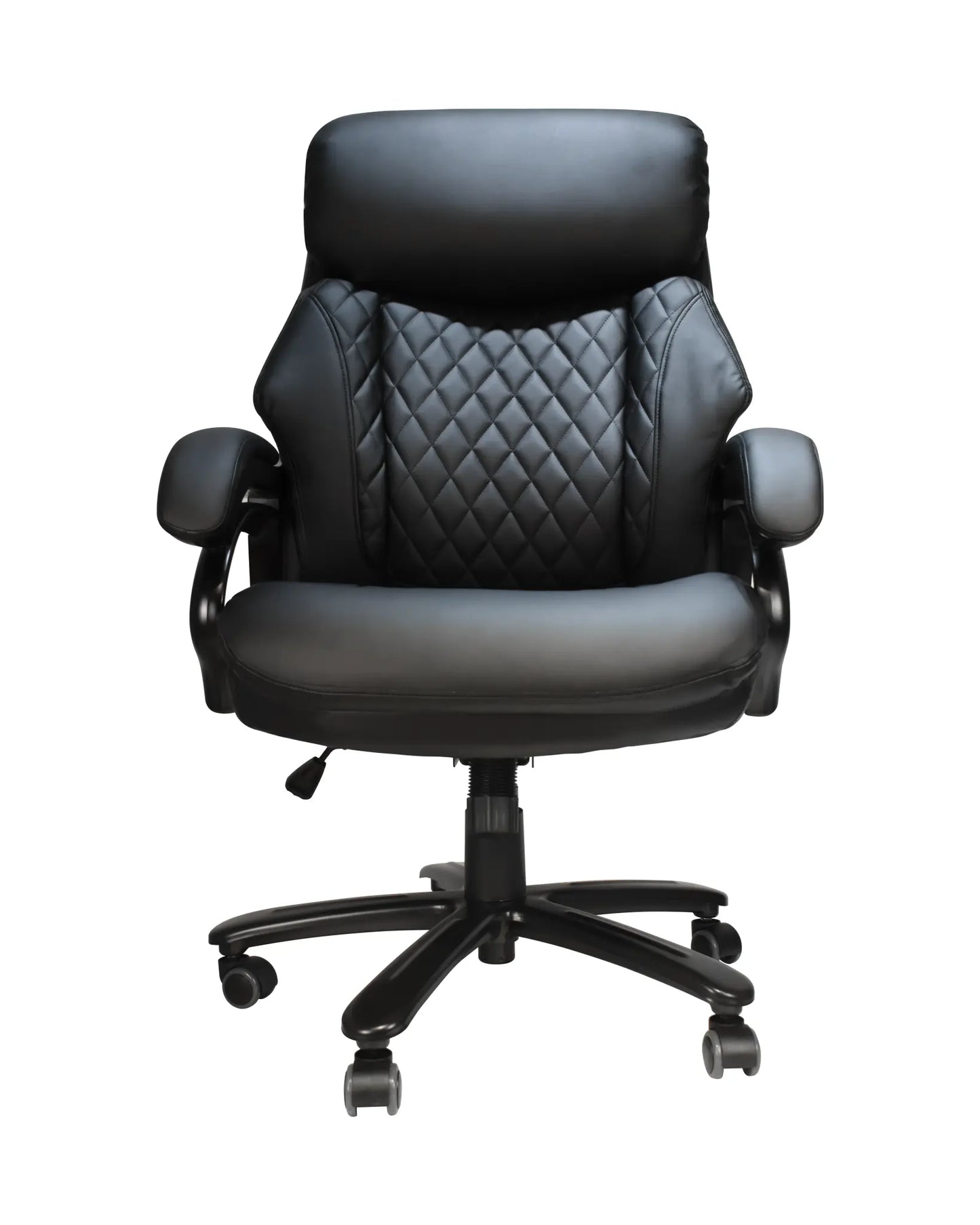 Office Desk Chair with High Quality PU Leather, Adjustable Height/Tilt, 360-Degree Swivel, 400LBS , Black - Image #2
