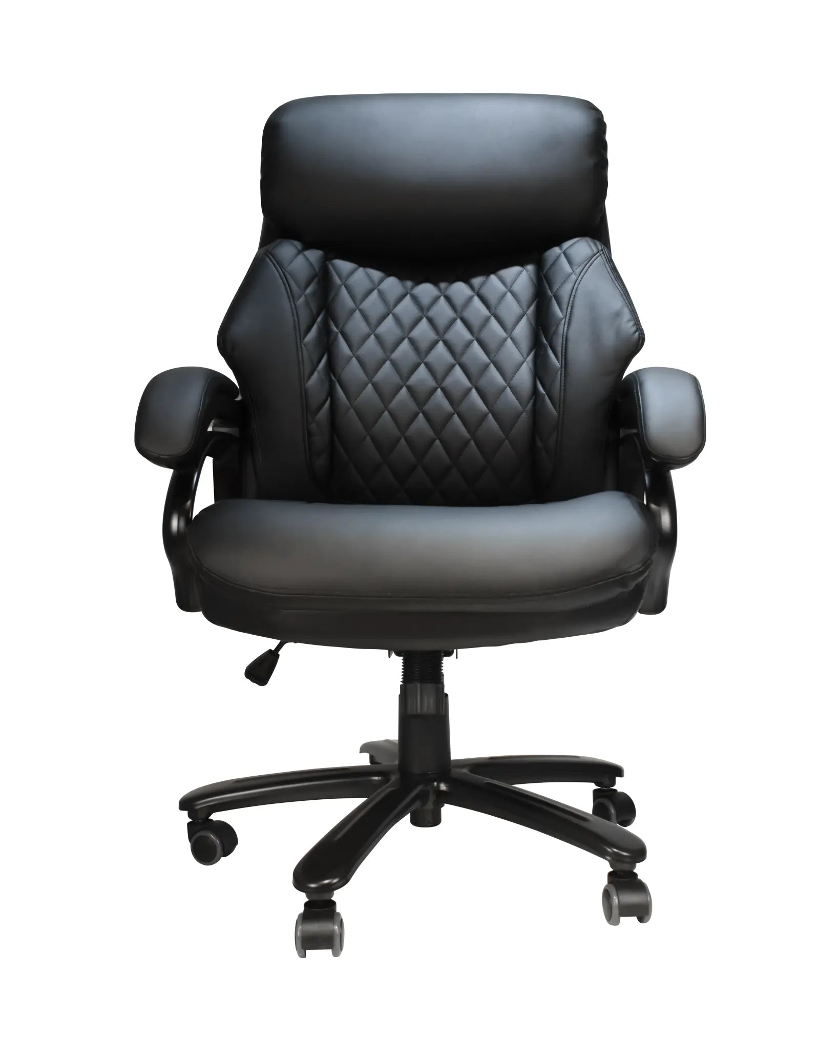 Office Desk Chair with High Quality PU Leather, Adjustable Height/Tilt, 360-Degree Swivel, 400LBS , Black - Image #2