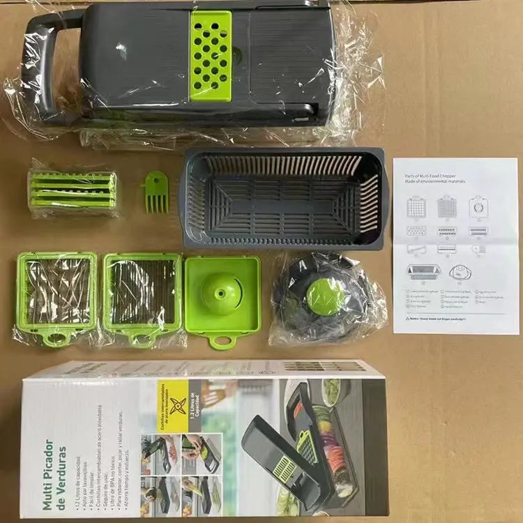 12 In 1 Manual Vegetable Chopper Kitchen Gadgets Food Chopper Onion Cutter Vegetable Slicer - Image #10