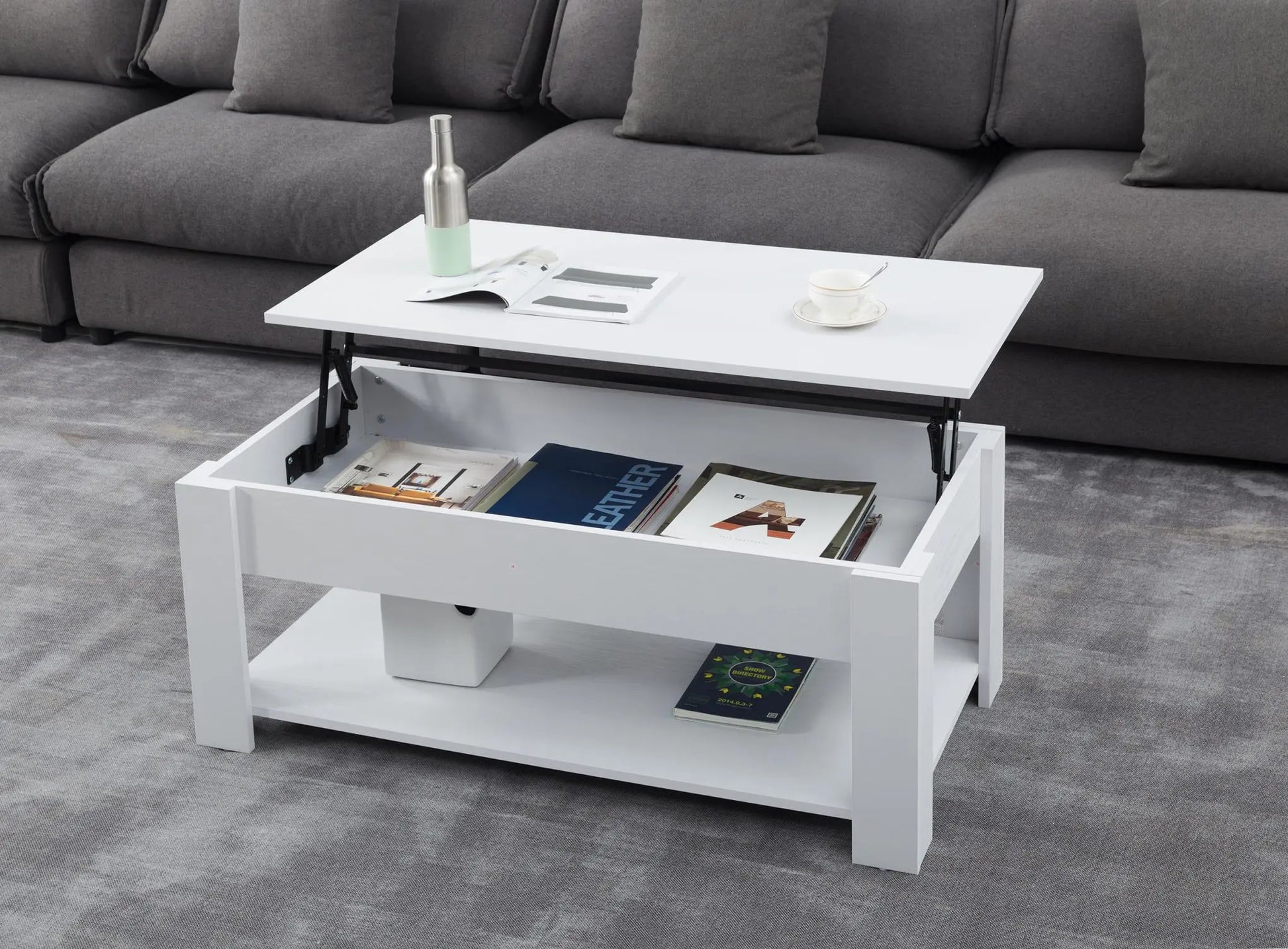 Lift Top Extendable  Coffee Table with Storage - Image #4