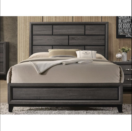 Valdemar Queen Bed in Weathered Gray 27050Q