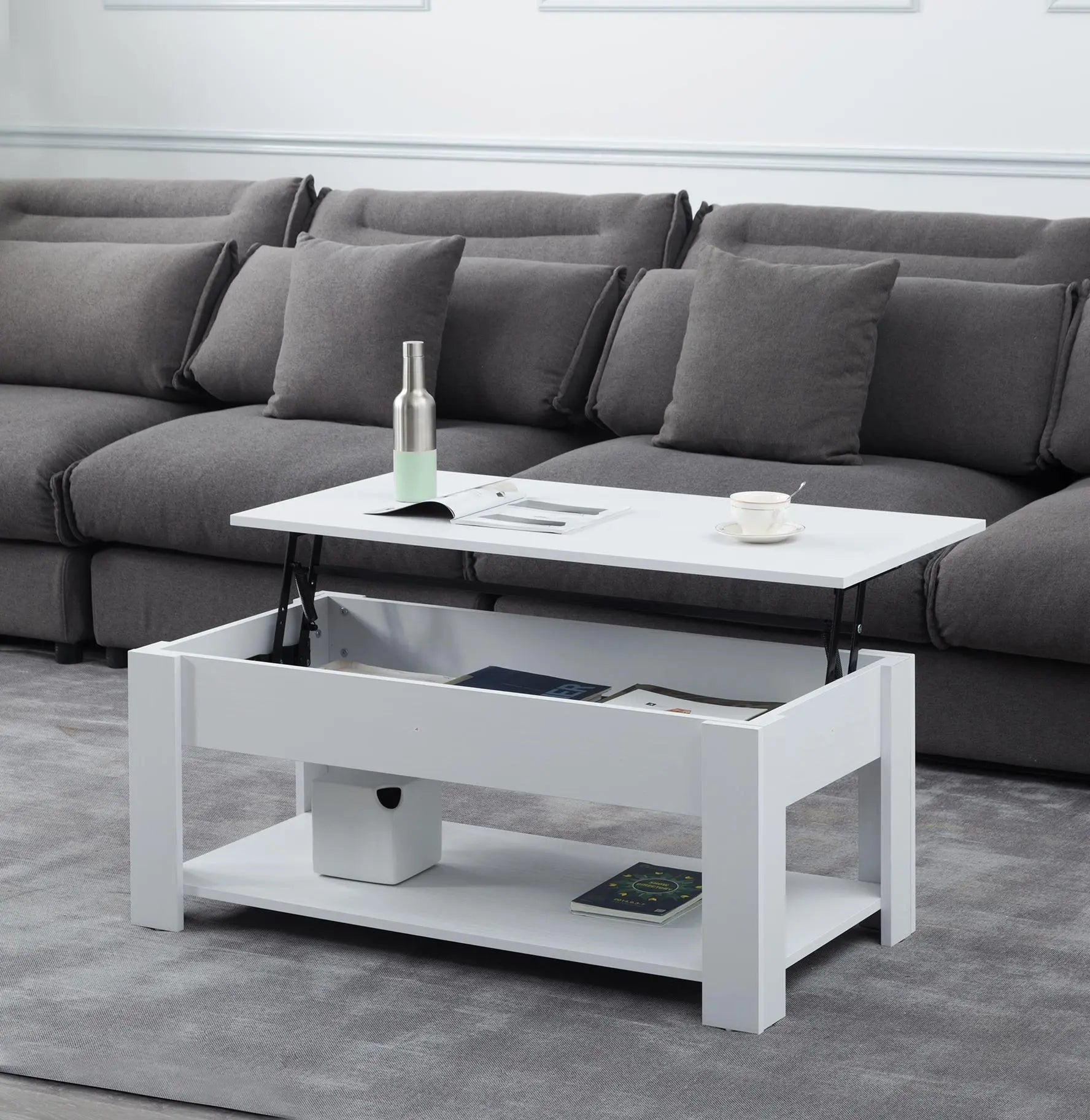 Lift Top Extendable  Coffee Table with Storage - Image #3
