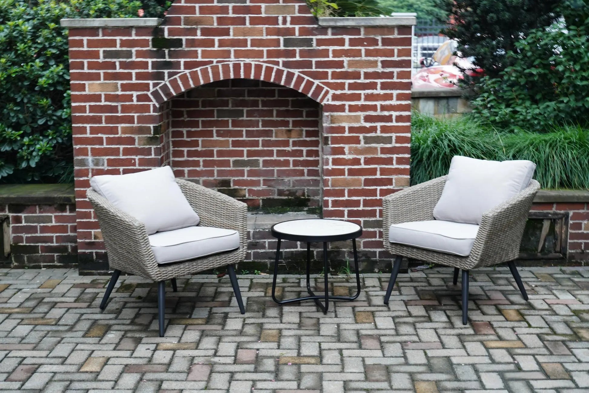 All-aluminum Rattan Table and Chair Set - Image #2