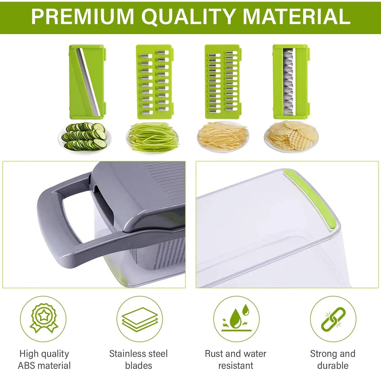 12 In 1 Manual Vegetable Chopper Kitchen Gadgets Food Chopper Onion Cutter Vegetable Slicer - Image #2