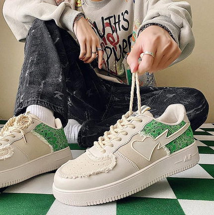 Heart Paisley Retro Sneakers (FREE SHIPPING)