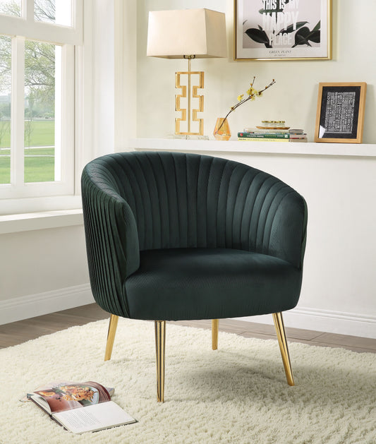 Sigurd Accent Chair, Velvet & Gold 59890