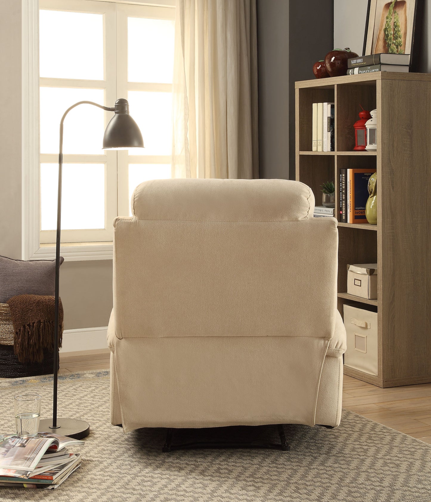 Rosia Recliner (Motion) in Beige Velvet 59551