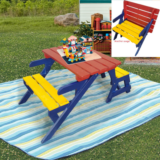 KID'S MULTI-FUNCTIONAL 1  TABLE+ 2 CHAIR（All-in-one）