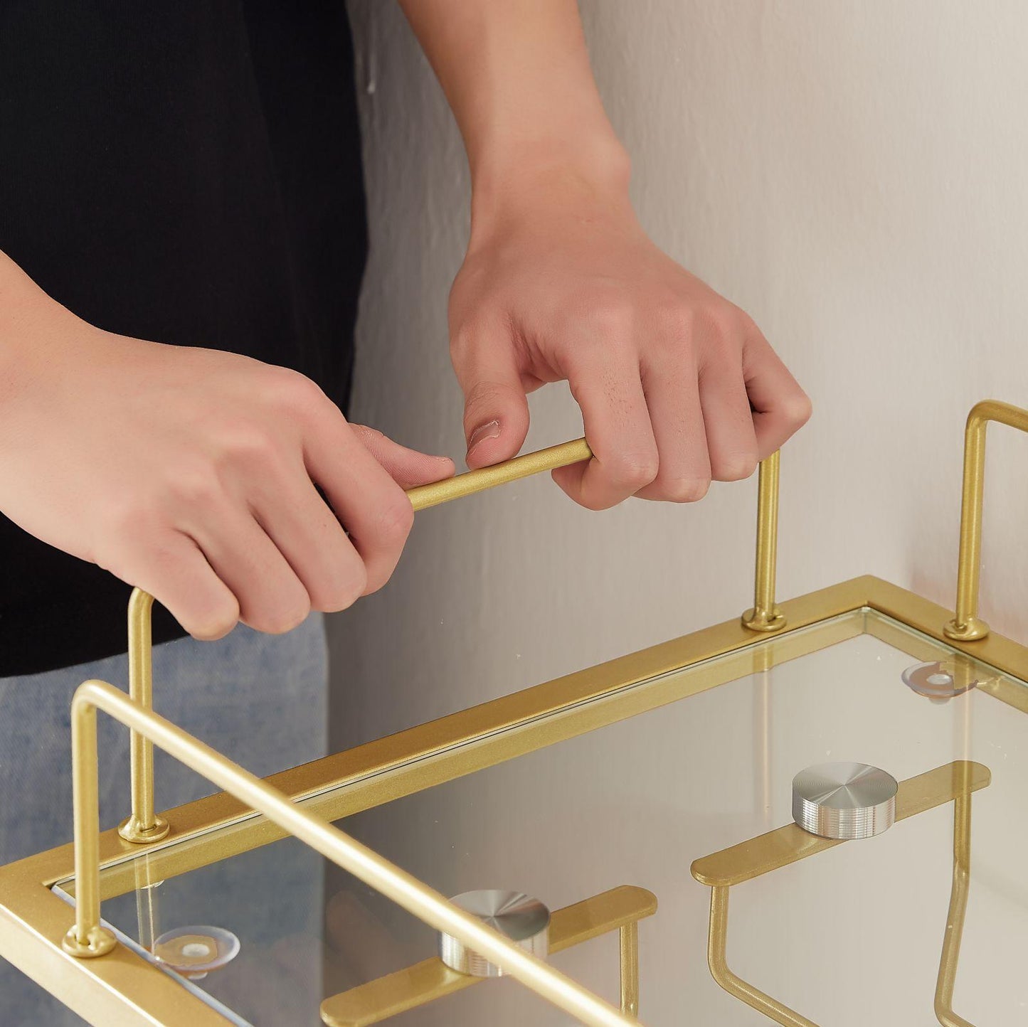 Kitchen & Dining Room Cart 3-Drawer Removable Storage Rack Trolley Cart with Rolling Wheels