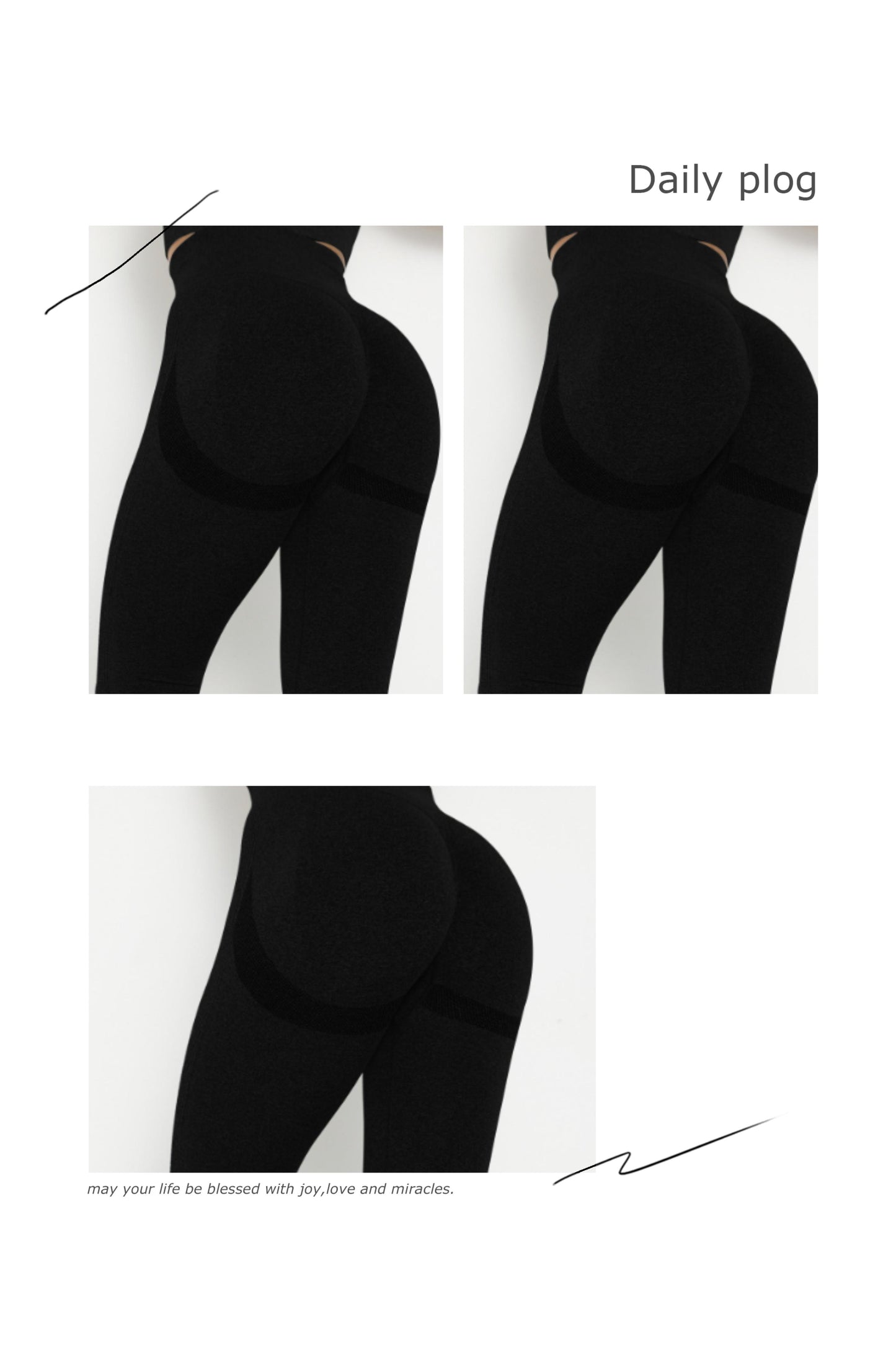 KIT3-Sexy peach butt lifting yoga pants
