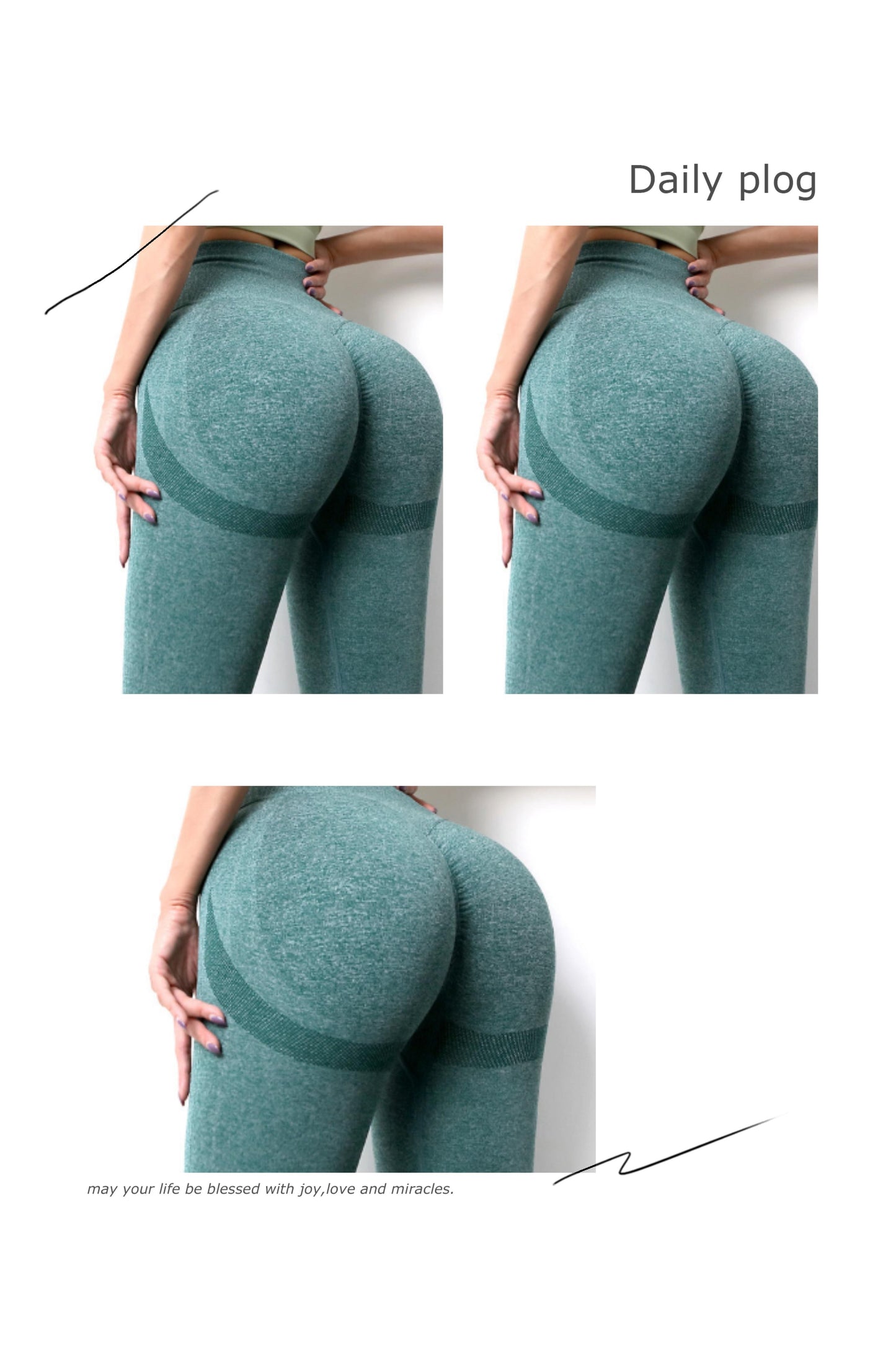 KIT3-Sexy peach butt lifting yoga pants
