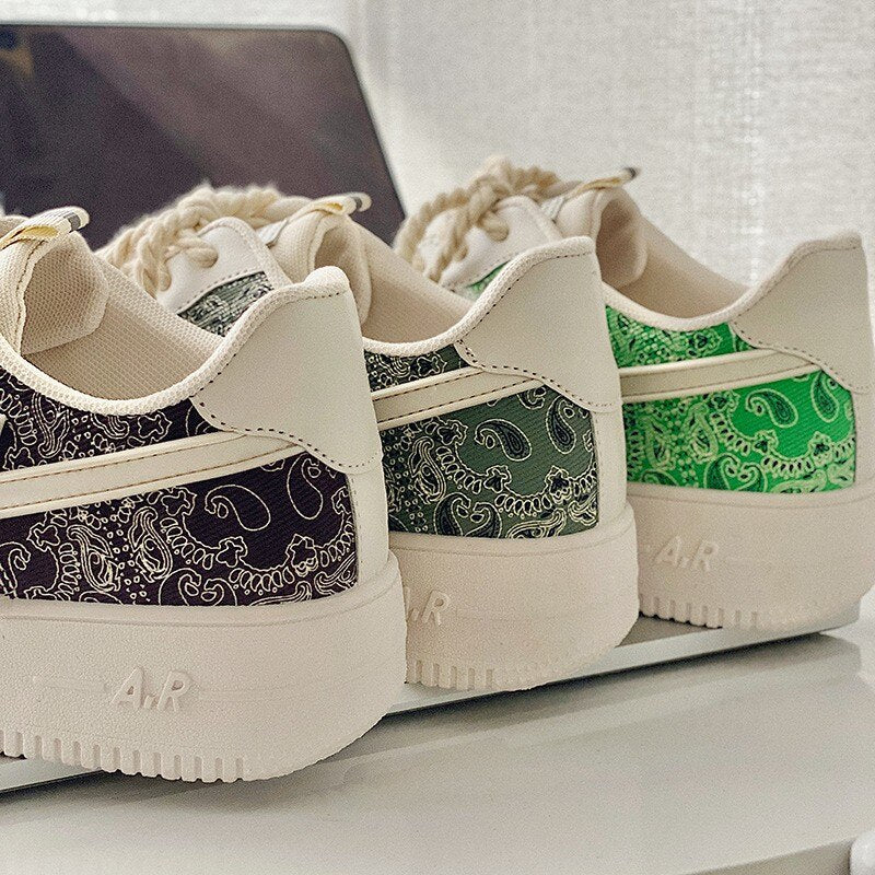 Heart Paisley Retro Sneakers (FREE SHIPPING)