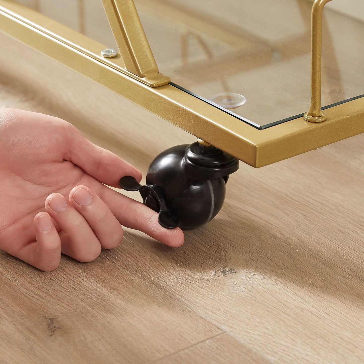 Kitchen & Dining Room Cart 3-Drawer Removable Storage Rack Trolley Cart with Rolling Wheels