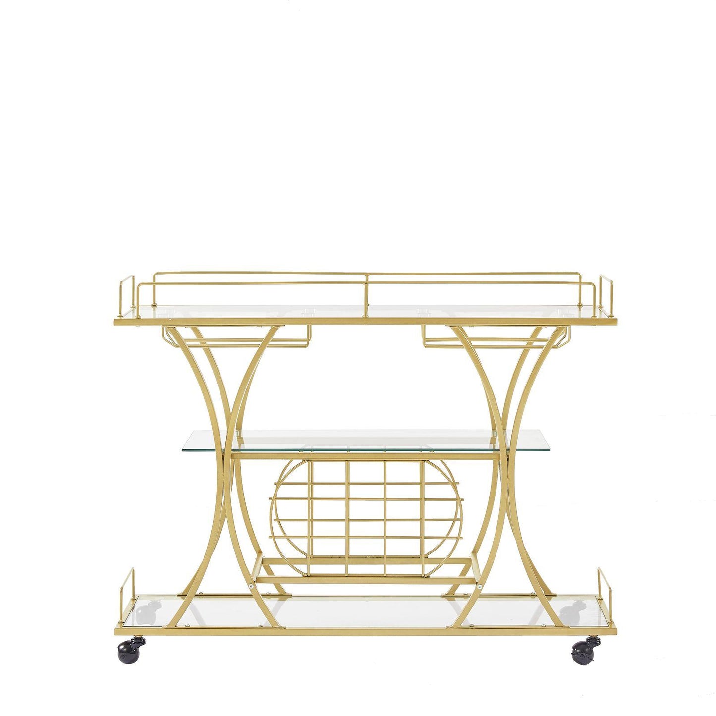 Kitchen & Dining Room Cart 3-Drawer Removable Storage Rack Trolley Cart with Rolling Wheels