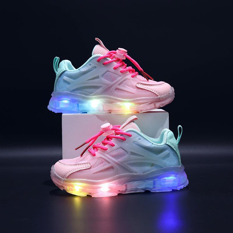 Fast Gradient Children's Sneakers with LED